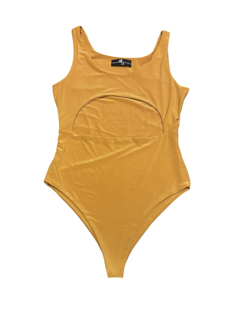 Lux LA Mustard Yellow Cutout Bodysuit